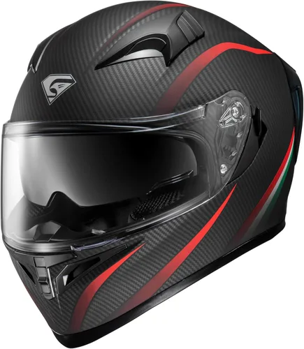 Vista 10 de KYPARA Casco de motocicleta de cara completa con visera interna tintada y aprobado por DOT para ciclomotor, ATV Cruiser Scooter
