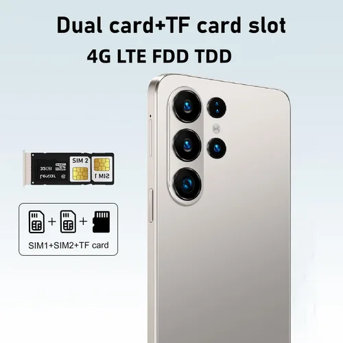 Vista 6 de Teléfono desbloqueable, compatible con red 4G, alimentado por Android, pantalla de 6.6 pulgadas, 3 GB de RAM + 16 GB de ROM/TF de 128 GB, doble SIM