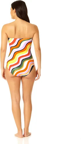 Vista 32 de Anne Cole Traje de baño de una pieza fruncido frontal para mujer