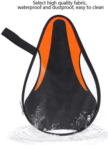 Vista 4 de Bolsa de paleta de tenis de mesa Oxford Bat Case Cubierta de raqueta de tenis de mesa (naranja), Naranja, Talla única