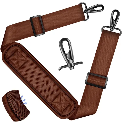 Vista 97 de ZINZ Correa de hombro universal de 59 pulgadas con almohadilla transpirable fija ultra gruesa, correa de hombro ajustable y resistente para bolsa