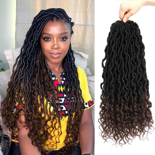 Vista 9 de Cabello Corto de Locs Falsos para Crochet Pre-Enrollado 12 Pulgadas 6 Paquetes Cabello de Locs de Diosa para Crochet Locs Falsos Suaves con Puntas