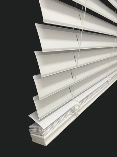 Vista 5 de Persianas de PVC/madera de imitación con borde biselado de 2 pulgadas, inalámbricas personalizadas, 20 a 72 pulgadas de ancho x 24 a 74 pulgadas