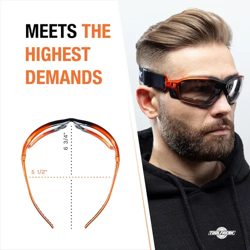 Vista 5 de ToolFreak Recka - Conjunto de gafas y gafas de seguridad, clasificado según ANSI z87.1-2015, accesorios incluidos
