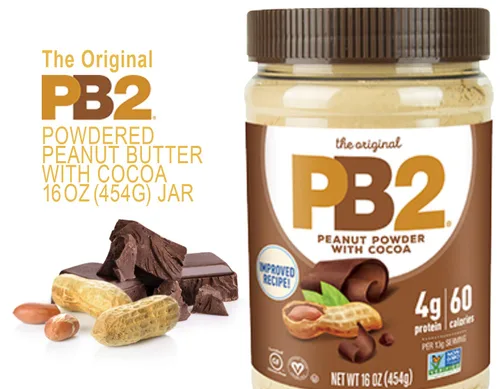 Vista 3 de PB2 con chocolate premium Bell Plantation