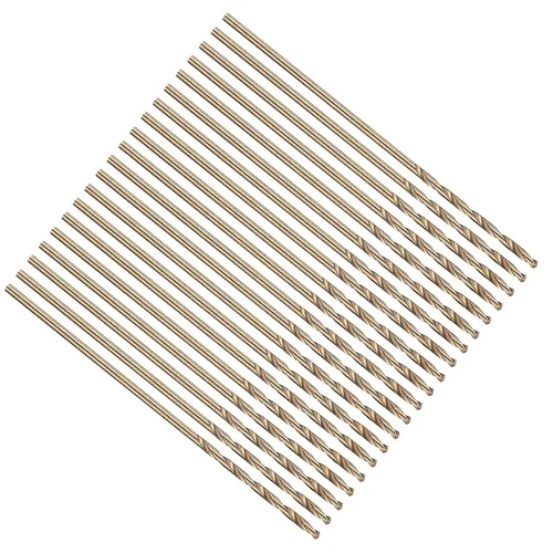 Vista 329 de PATIKIL Broca Jobber de 0.039 in, vástago recto M35 cobalto 5% acero de alta velocidad 135° acabado dorado para metal duro de acero inoxidable - 2
