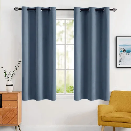 Vista 110 de MIULEE Cortinas opacas para dormitorio o sala de estar, juego de 2 paneles de cortina para ventana con aislamiento térmico y bloqueo de luz