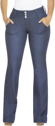 Vista 6 de equilibrium J8915 - Jean Colombiano Bootcut para Mujer - Jean Curvy Stretch Mid Rise - Jean Colombiano Levanta Cola