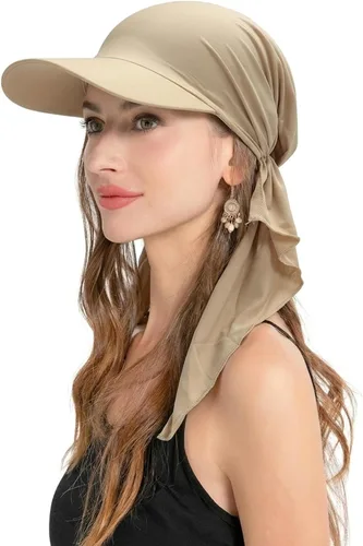 Vista 33 de ZLYC Gorro de quimioterapia para mujer, visera para la cabeza, bufanda preatada, gorra ligera de calavera Blanco sólido