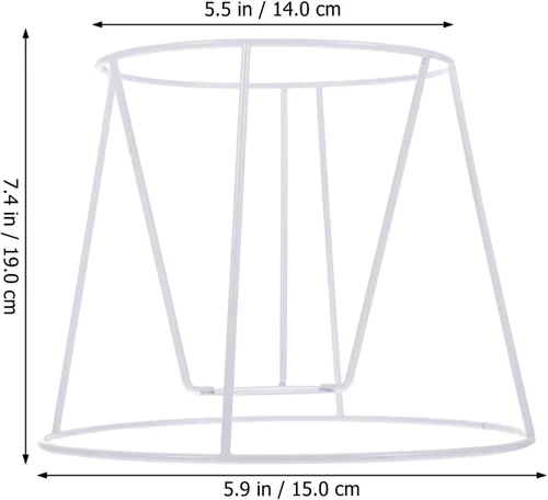 Vista 5 de Uonlytech Soporte de lámpara colgante de techo, marco de luz de 7.48 x 5.90 x 5.51 pulgadas, marco de pantalla de bricolaje, jaula de alambre