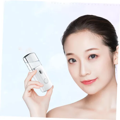 Vista 4 de Beavorty 2 unids compacto mano máquina de pulverización facial nanómetro spray agua reabastecedor humidificador facial blanco para mujeres niñas