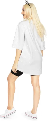 Vista 2 de Tipsy Elves Disfraz de esqueleto con lentejuelas para Halloween, traje de Halloween para adultos, diseño de lentejuelas completas en la parte