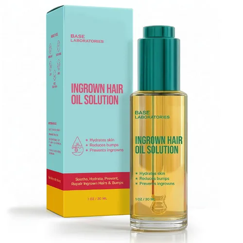 Vista 7 de BASE LABORATORIES Trío de rutina de cabello encarnado, aceite para el cabello encarnado, exfoliante corporal y rodillo encarnado, rutina de cuidado