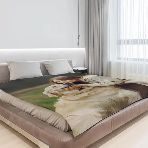 Vista 3 de Gowelly Manta personalizada con imagen, manta personalizada con fotos para adultos, niños, familia, mejores amigos en cumpleaños, Navidad, boda