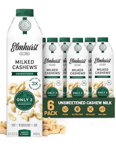 Vista 8 de Elmhurst 1925 Unsweetened Coconut & Cashew Milk - 32 Fl. Oz (6-Pack)
