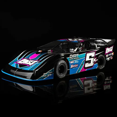 Vista 19 de Losi 22S RC Car Dirt Modelo tardío, azul, 1/10 2WD RTR Dirt Oval