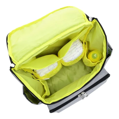 Vista 2 de Mochila de pañales para mamá y papá – Elegante bolsa de pañales de diseño para mujeres y hombres, niños y niñas – Bolsa de libros para bebé incluye