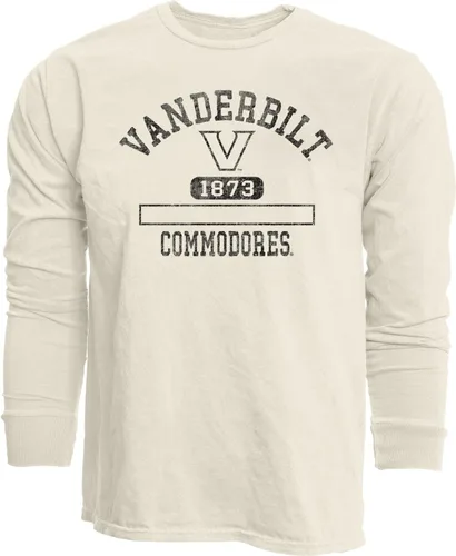 Vista 13 de Blue 84 NCAA Camiseta unisex-adulto de manga larga con licencia oficial de la NCAA, teñida en anillos, color marfil