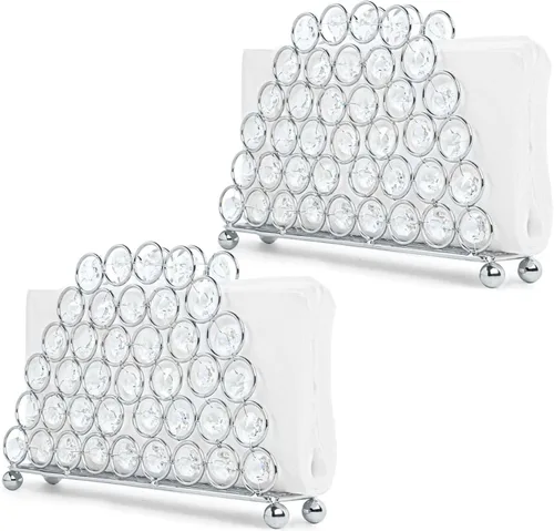 Vista 11 de Servilleteros de cristal elegantes y lujosos para servilletas de papel, cocina, comedor y encimeras, soporte para almacenamiento