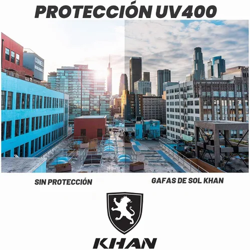 Vista 4 de Khan Shuttle - Gafas de sol de una pieza con escudo Negro dorado