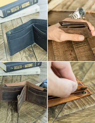 Vista 17 de Handcrafted Genuine Leather Wallets, Minimalist Cardholders, and Passport Covers, Handmade Gift