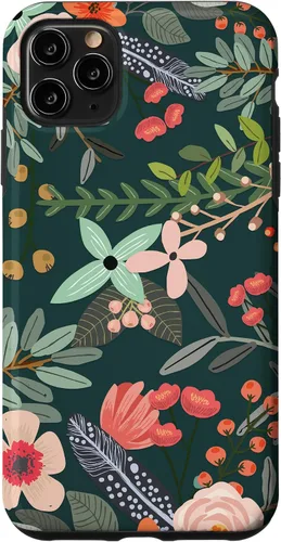 Vista 13 de Cute Colorful Garden Botanical Floral Pattern Case for iPhone 17