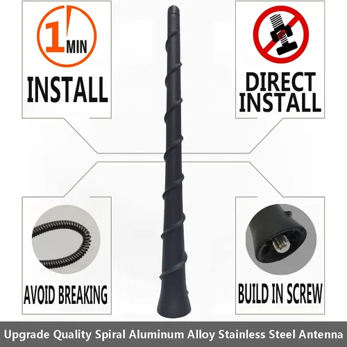 Vista 3 de Chrysler 200 (2011-2014) - Antena de 8 pulgadas - Mástil de repuesto de antena de núcleo de cobre flexible en espiral