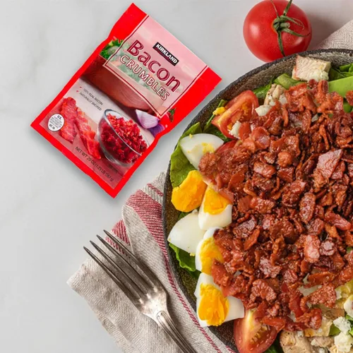 Vista 6 de Worldwide Nutrition Paquete: Kirkland Signature Crumbled Bacon Bits de tocino cocido - Listo para comer, calidad premium de 20 oz w tocino Bits Real