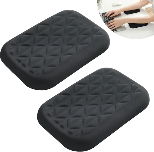 Vista 9 de LargeLeaf Almohadilla ergonómica para reposamuñecas y codos para escritorio con espuma viscoelástica y base antideslizante, alivia el dolor de codo
