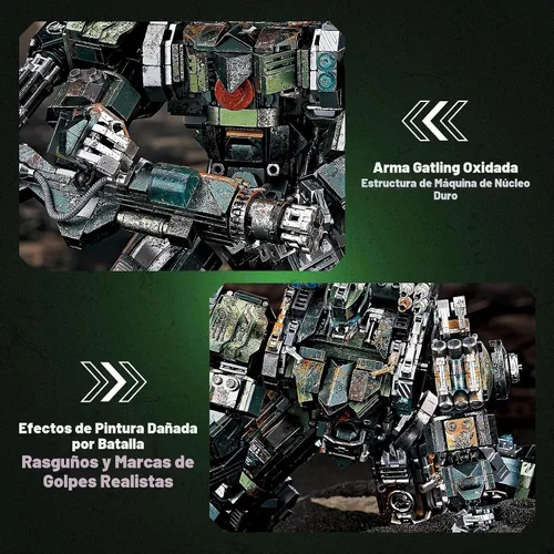Vista 4 de HIGH GODO Mech - Juego de bloques de construcción para adultos, kit de construcción de modelo de robot motorizado con múltiples armas, regalos
