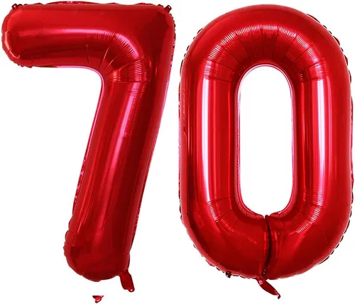 Vista 6 de Goer, conjunto de globos de papel aluminio para decoraciones de cumpleaños, globos de las letras de feliz cumpleaños y de números Oro