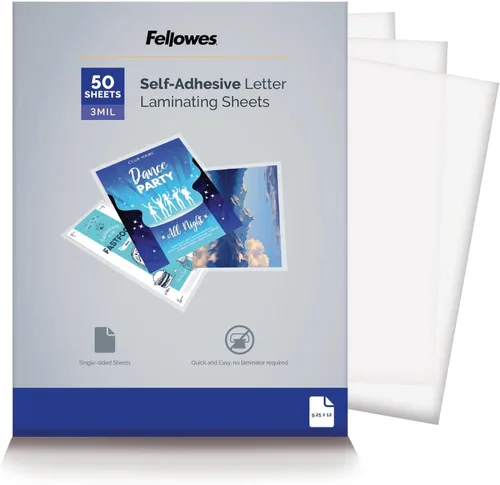 Vista 8 de Fellowes hojas autoadhesivas tamaño Carta, Transparente Paquete de 10