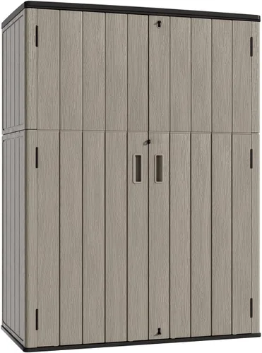 Vista 11 de Kinying - Cobertizo de almacenamiento conveniente horizontal con varias direcciones de apertura, para latas de basura, herramientas, podadora