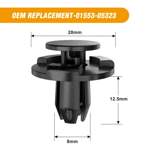 Vista 2 de GOOACC 100 Piezas Clips de Carenado del Motor Parachoques Guardabarros Reemplazan Nissan 01553-05323 Mazda L33X13209 Infiniti FX35 FX45 G25 G35 G37