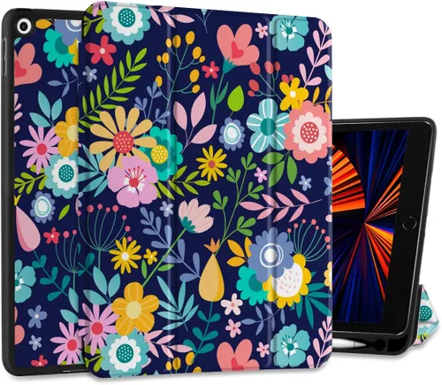 Vista 16 de DONGKE Funda compatible con iPad de 10.2 pulgadas 2021 2020 2019 iPad de 9ª/8ª/7ª generación con soporte para lápices, funda protectora delgada