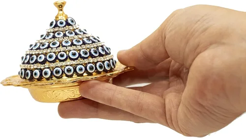 Vista 6 de Alisveristime Evil Eye - Azucarero de aleación de zinc con tapa (dorado)