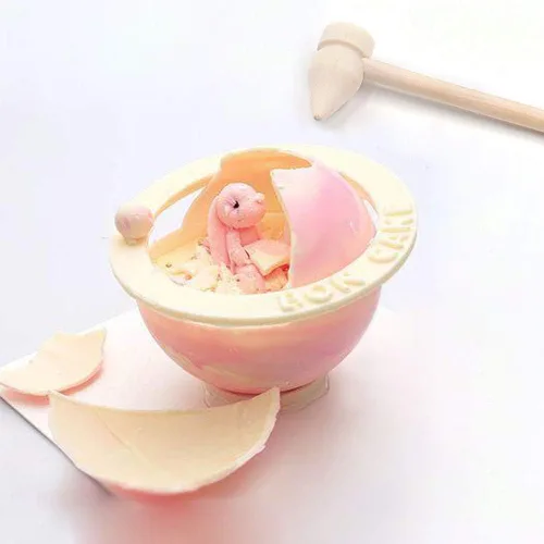 Vista 3 de Teensery 10 piezas de mini martillos de madera pequeños mazos puntiagudos para romper corazones de chocolate