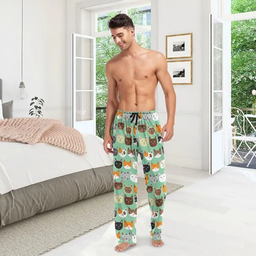 Vista 7 de Cute Pajama Pants Mens Lounge Pants Super Soft Men Pajama Bottoms with Pockets Drawstring