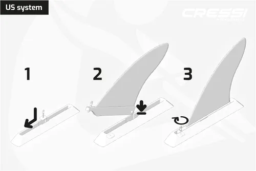Vista 2 de Cressi Skegs originales iSUP, accesorios para tablas de remo stand-up diseñados en Italia