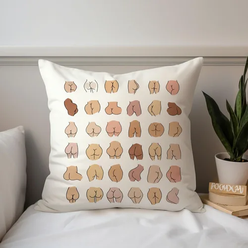 Vista 3 de Funda de almohada de glúteos, funda de almohada divertida, fundas de almohada positivas para el cuerpo, almohada de amor propio, regalo divertido