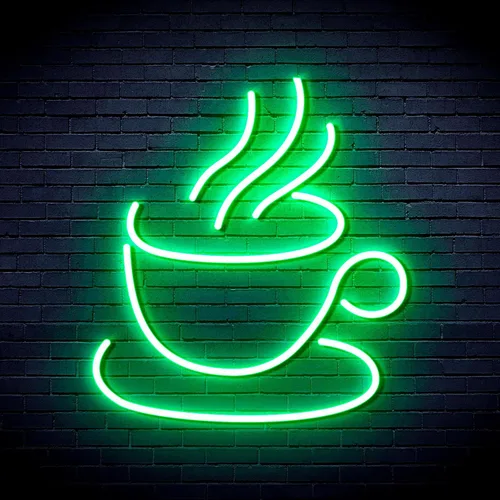 Vista 21 de AdvPro Señal de neón LED de silicona de la flexión del té o del café - azul - st16s33-fnu0410-b
