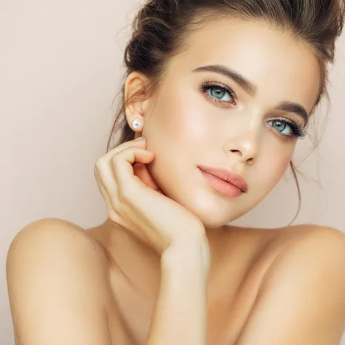 Vista 4 de Aretes de plata de ley chapados en oro blanco de 18 quilates con perlas de imitación para mujer, aretes de boda de perlas blancas, joyería