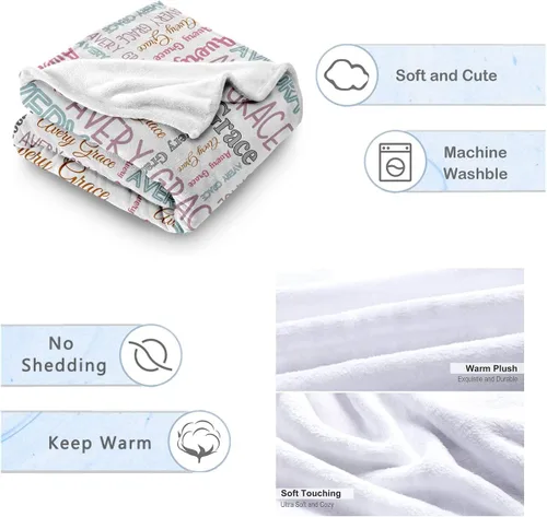Vista 4 de Novgarden Mantas de Bebé Personalizadas para Niñas Adolescentes, Manta Personalizada con Nombre de Franela, Manta de Tiro para Niños, Artículos