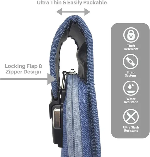 Vista 3 de by AquaVault (en Shark Tank) silla de playa portátil antirrobo y segura para viajes. Plegable, ligera y resistente a los golpes. Úsalo en la playa