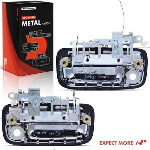 Vista 8 de A-Premium Manijas de puerta exteriores de metal mejoradas compatibles con Toyota Tacoma 1995-2004, cromadas, juego de 2 piezas, lado delantero