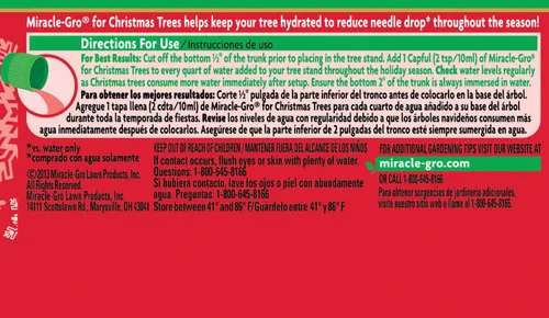 Vista 10 de Miracle-Gro para árboles de Navidad, alimento vegetal, hidrata los árboles y mantiene los árboles de Navidad verdes durante toda la temporada