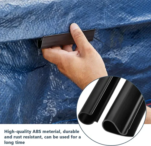 Vista 7 de Kits de clips para cubierta de piscina, sistema de sujeción de abrazadera de cierre de piscina de invierno sobre el suelo, tiras de protección