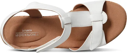 Vista 4 de Rockport Sandalia Blanca con correa en T para mujer