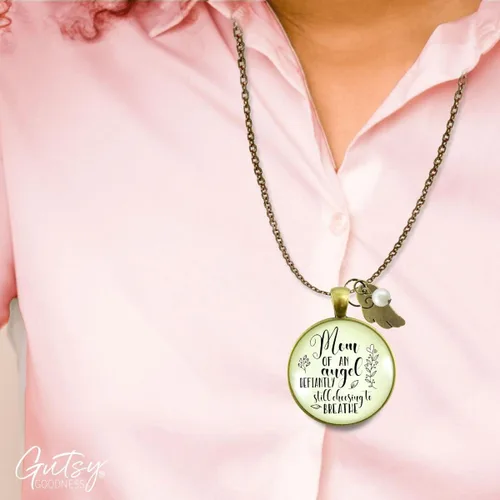 Vista 33 de Gutsy Goodness Miscarriage Necklace Comforting Sentimental Handmade Jewelry For Mom - Pendant, Message Card, Keepsake Gift Box