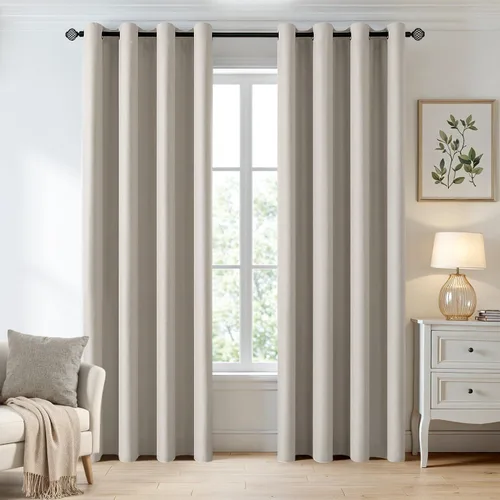 Vista 82 de MIULEE Cortinas opacas para dormitorio o sala de estar, juego de 2 paneles de cortina para ventana con aislamiento térmico y bloqueo de luz